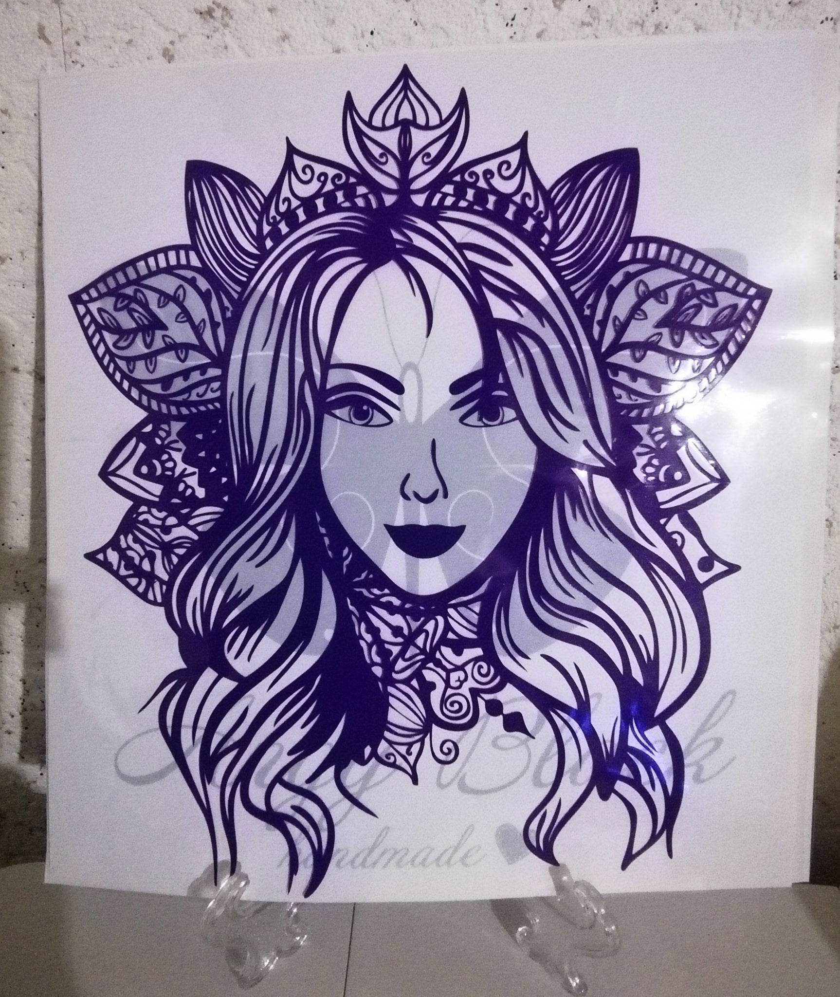 Foliendatei Mandala Style Frau - Sewando