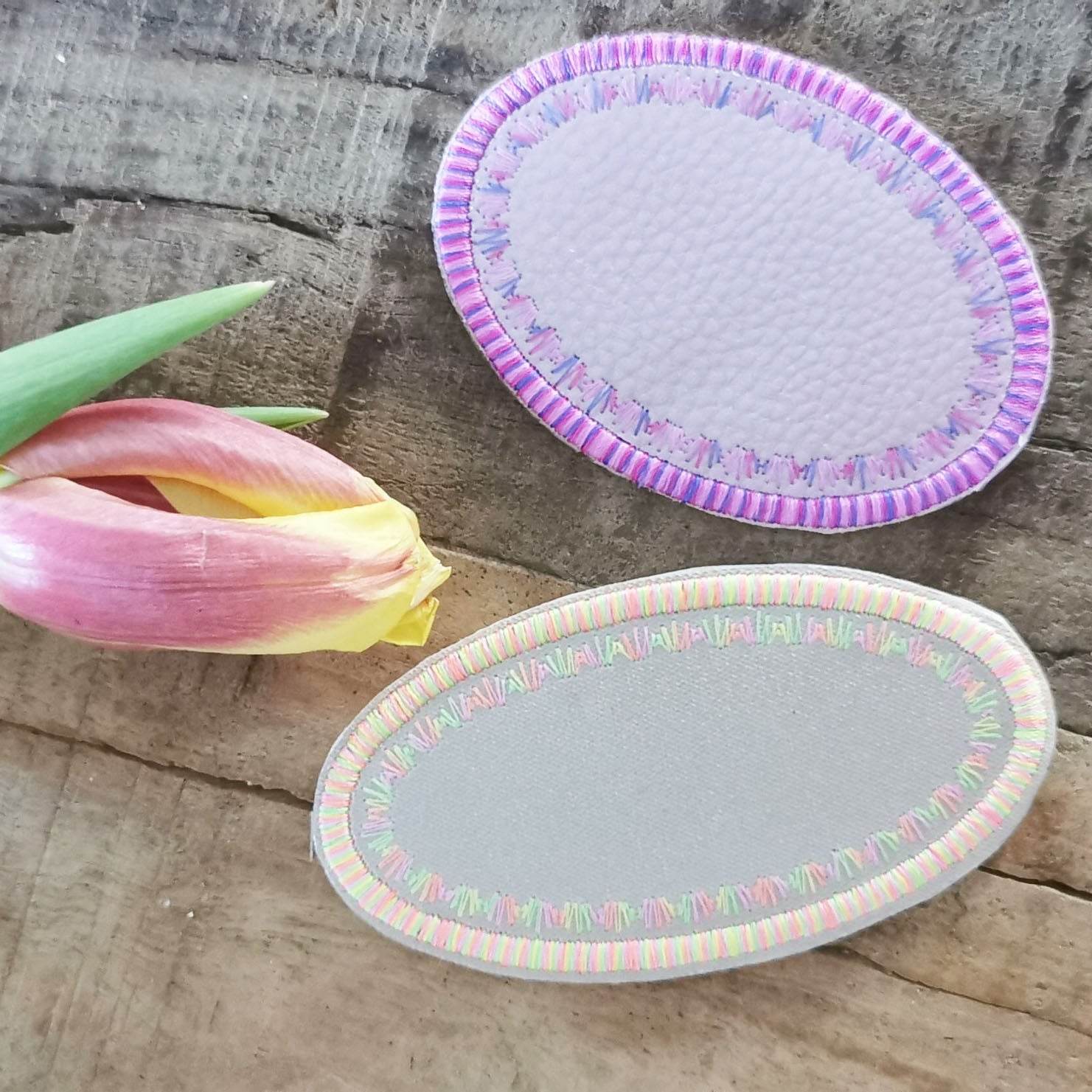 12x Stickdatei beschreibbare Aufkleber Krönchen - Sewando