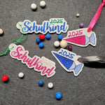 Stickdatei Anhänger Schulkind & Schultüte 2025 - Sewando