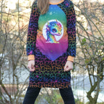 Schnittmuster *Big Grid Hoodiekleid Ballonkleid* #Kleid Gr. 62-176 - Sewando
