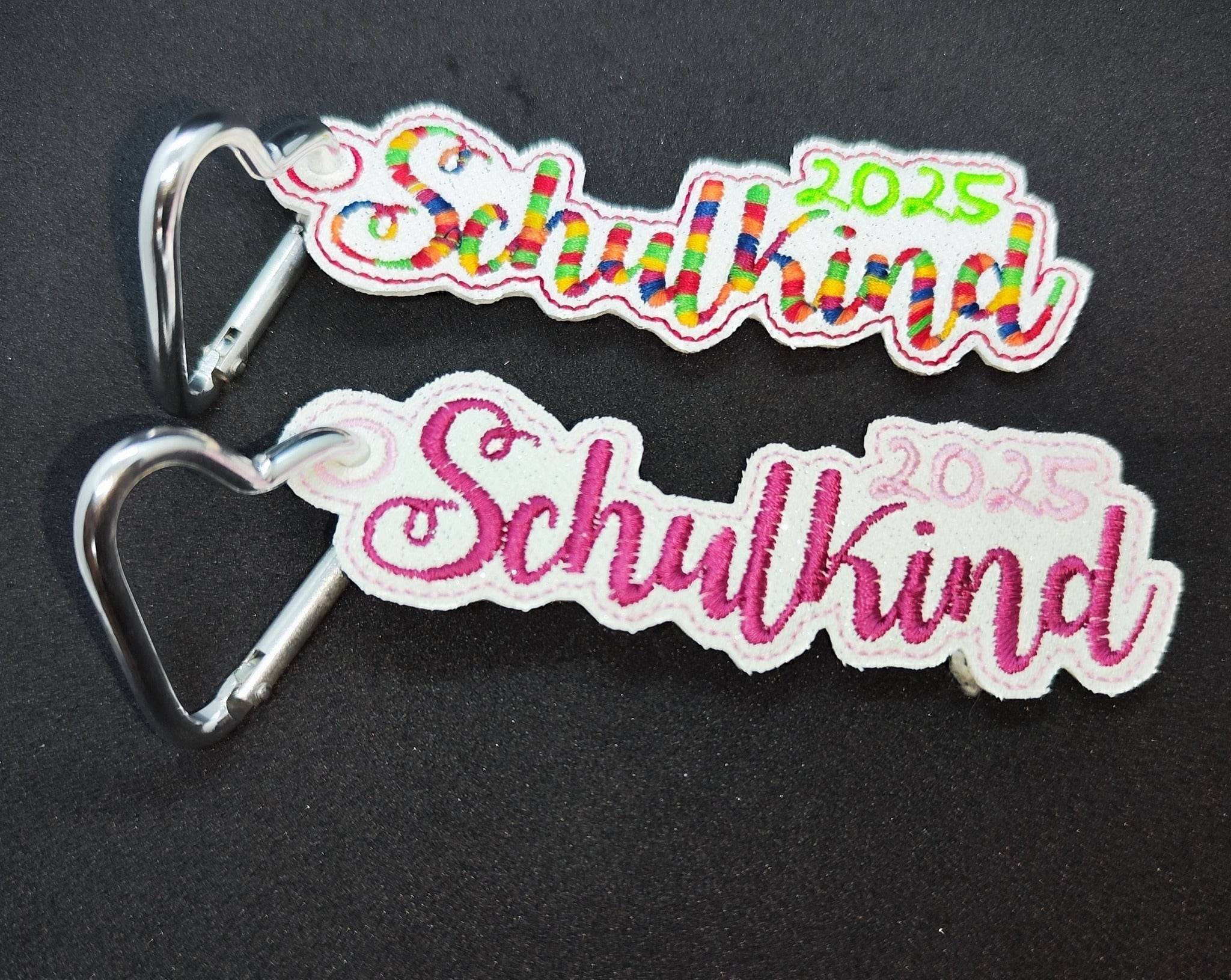 Stickdatei Anhänger Schulkind & Schultüte 2025 - Sewando