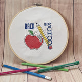 Stickdatei Spruch "Back to SCHOOL"