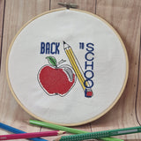 Stickdatei Spruch "Back to SCHOOL"