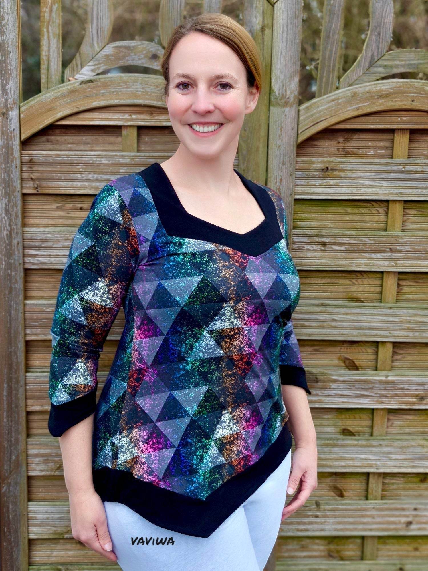 Schnittmuster Malina Damen – Shirt, Longshirt & Kleid Gr. 32–48 - Sewando