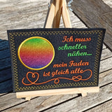 5x Stickdatei "schneller nähen" ITH und Solotext