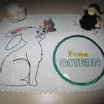 Stickdatei Mugrug Hase mit Schmetterling - Sewando
