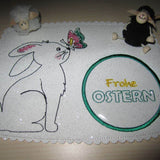 Stickdatei Mugrug Hase mit Schmetterling - Sewando