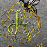Stickdatei - Bienen-Monogramme A-Z - Sewando
