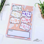 Digipapier-Set #122 (Bubbles, rot, orange, gelb, grün, lila) zum drucken, sublimieren und basteln - Sewando
