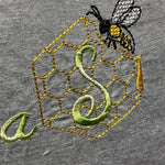 Stickdatei - Bienen-Monogramme A-Z - Sewando