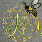 Stickdatei - Bienen-Monogramme A-Z - Sewando