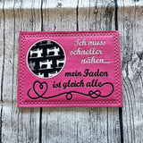 5x Stickdatei "schneller nähen" ITH und Solotext