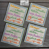 5x Stickdatei "schneller stricken" ITH plus Solotext