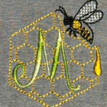 Stickdatei - Bienen-Monogramme A-Z - Sewando