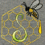 Stickdatei - Bienen-Monogramme A-Z - Sewando