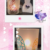 31 Digipaper Geometrische Hasen. Für Folie und Papier - Sewando