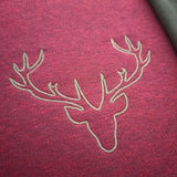 Stickdatei  Hirschgeweih im DST und PES Format in 3 Größen: 9,5 cm, 10,5 cm, 18,5 cm
