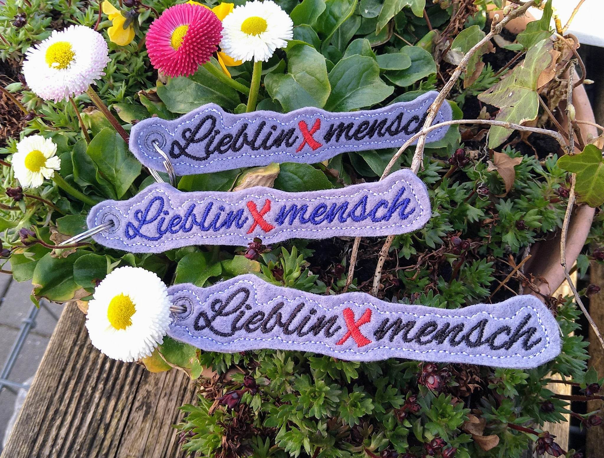 Stickdatei - Anhänger LieblinXmensch - Sewando