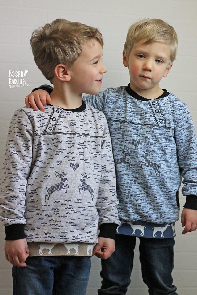 Sweatie Sweatpullover mit coolen Teilungen und Taschen - C: Familien-Sparpaket für 69cm-140cm Körpergröße - Sewando