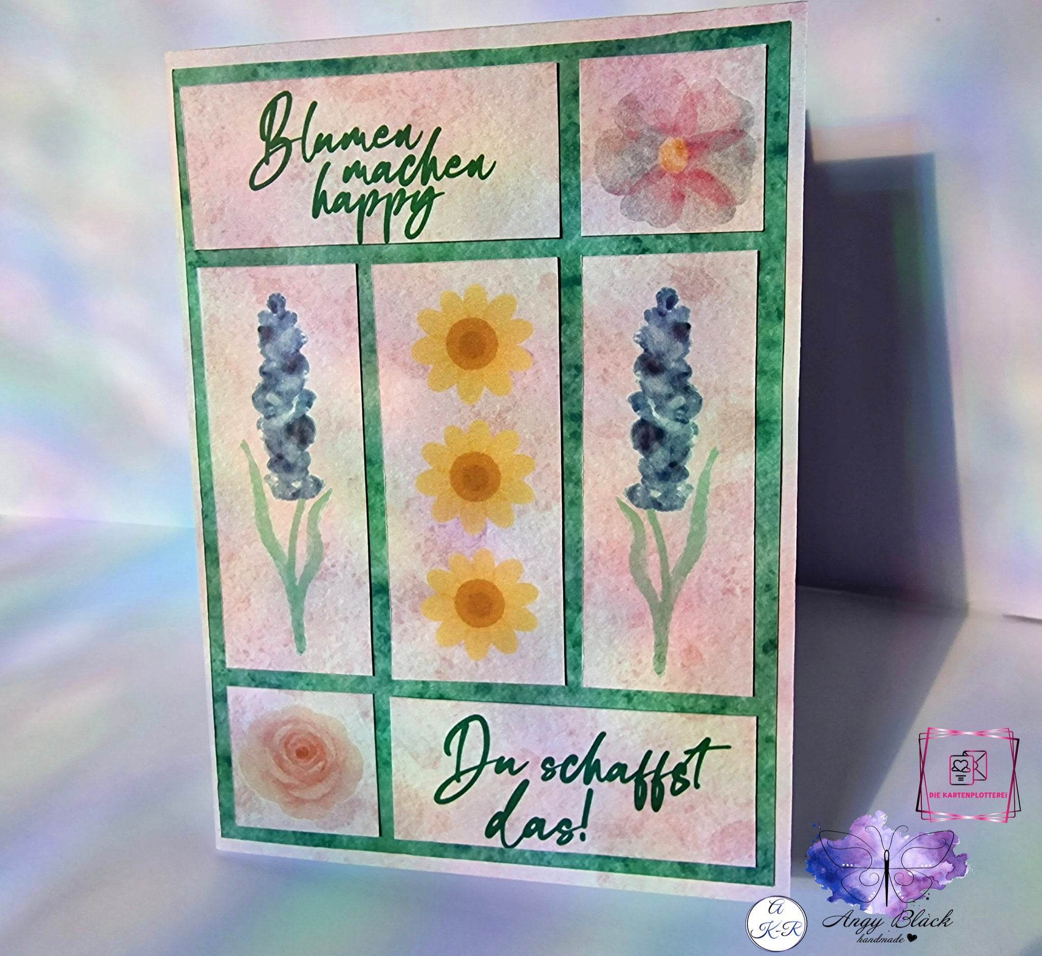 Plotterdatei Digiset Aquarell Blume, elegantes und schlichtes Blumenset - Sewando