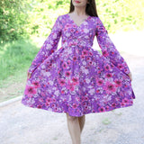 Schnittmuster Kleid „Amalia" als Ebook Gr. 34 - 46  von Graustufen-Stoffe