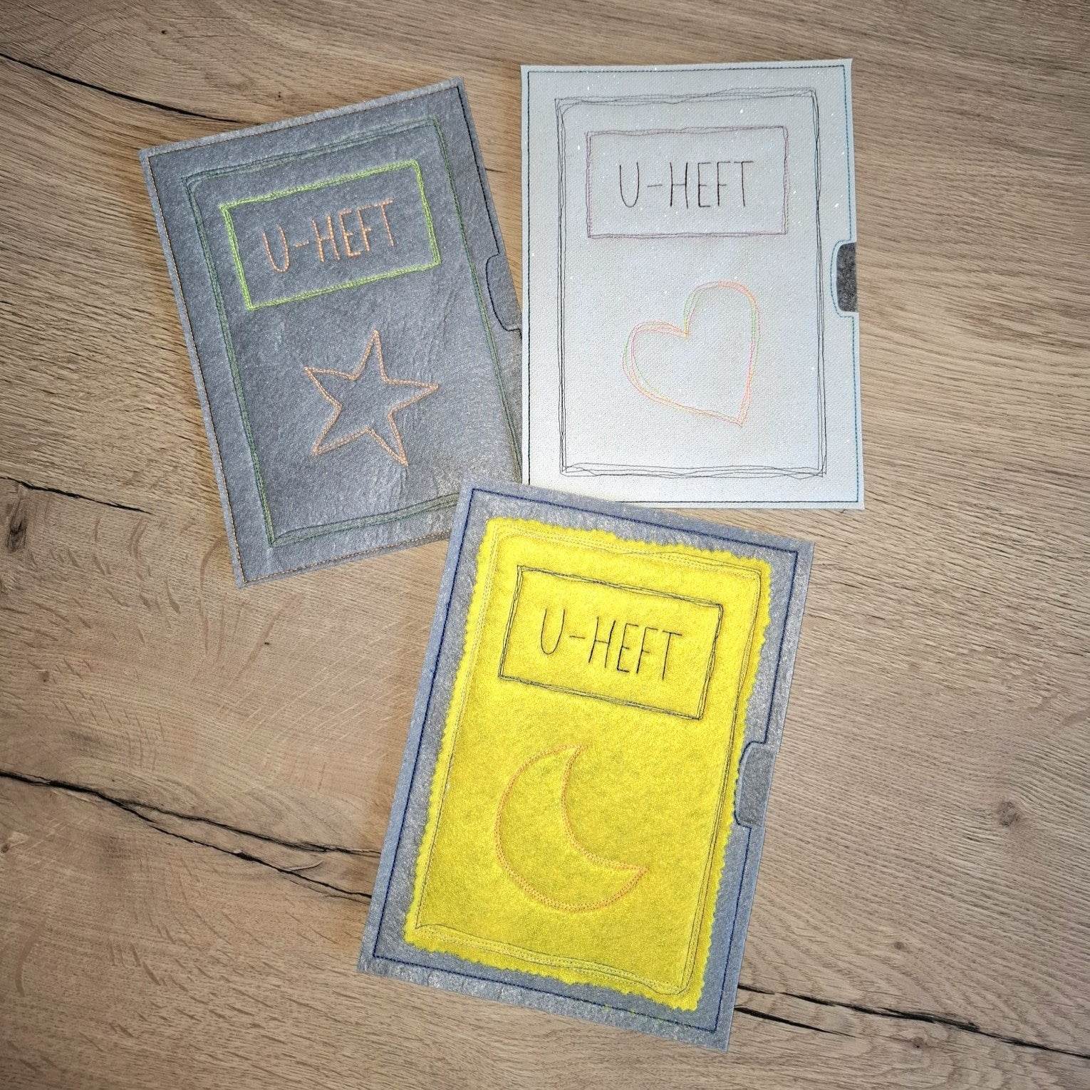 Stickdatei - SCRIBBLE U-Heft Hüllen mit 6 Motiven - Sewando