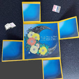 Digiset Mandala Mond mit Mohn, Digipapier, Digistamp
