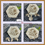 Digiset Mandala Mond mit Mohn, Digipapier, Digistamp