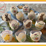 Stickdatei - Serviettenringe Ostern (2 Verschluß-Möglichkeiten / 16 Motive) - Sewando