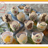 Stickdatei - Serviettenringe Ostern (2 Verschluß-Möglichkeiten / 16 Motive) - Sewando