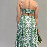 Sommerkleid mit Tunnelzug und Kellerfalten, luftiges Damenkleid mit Taschen, Trägern und gesmoktem Rücken - Sewando
