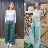 Schnittmuster Hose ALICIA | weite Hose mit Falten und Taschen | Gr. 34–48 (PDF)