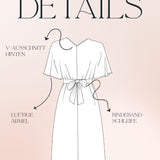 Nähanleitung HOLLY - Kleid/Tunika im Kaftanlook mit Bindeband - Gr. 34-44