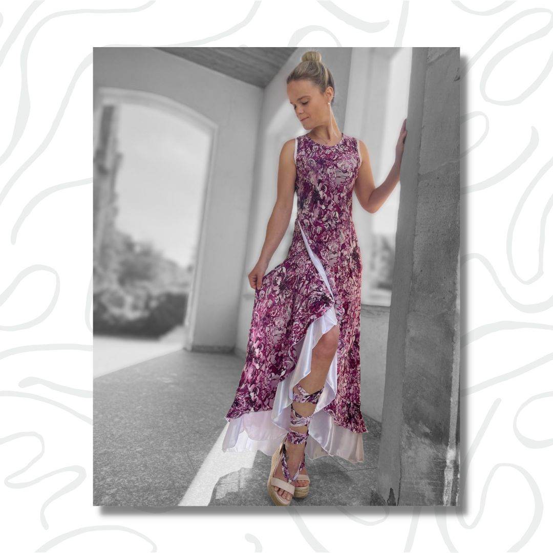 ADORABLE MARCELLINA - ROBE MAXI FÉMININE 32-46 - Sewando
