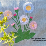 Stickdatei Gänseblümchen Fransen, Daisy, Rahmen 13x18 cm (4.94 x 6.11'') - Sewando