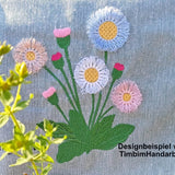 Stickdatei Gänseblümchen Fransen, Daisy, Rahmen 13x18 cm (4.94 x 6.11'') - Sewando