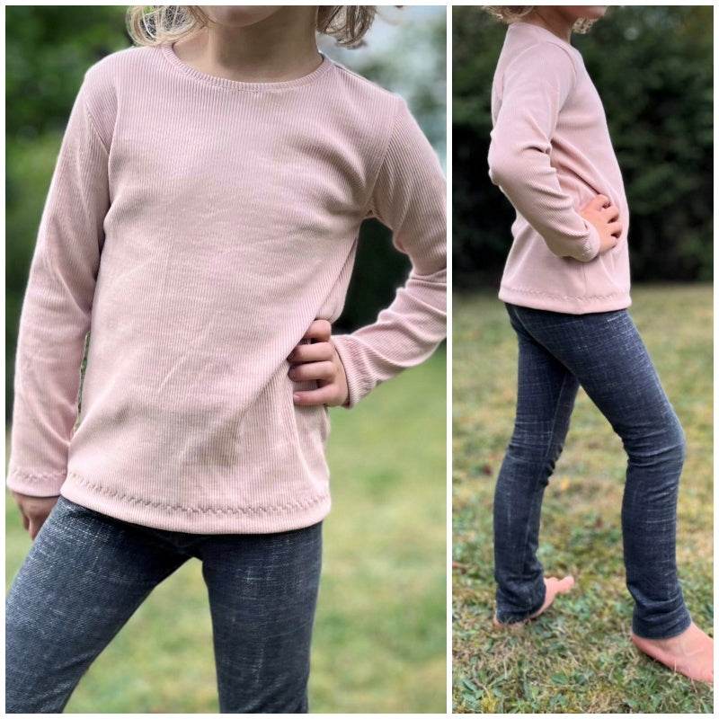 Schnittmuster Bea Rippshirt Gr. 74 bis 164 - Sewando