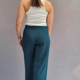 Schnittmuster mit Ebenen, elegante Hose, Bügelfalten, Paspeltaschen, Gr. 34 -50 - Sewando