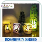 FSL STICKDATEI SET -TEELICHTER mit KIRCHE - Sewando