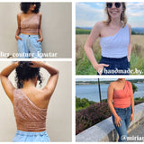 Schnittmuster Asymmetrisches One-Shoulder-Sommertop "AURI" mit Raffungen - Gr. 32 - 46