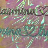 Stickdatei Schrift mit Herzen Mylar  In Love 3  ca. 50mm Set 641