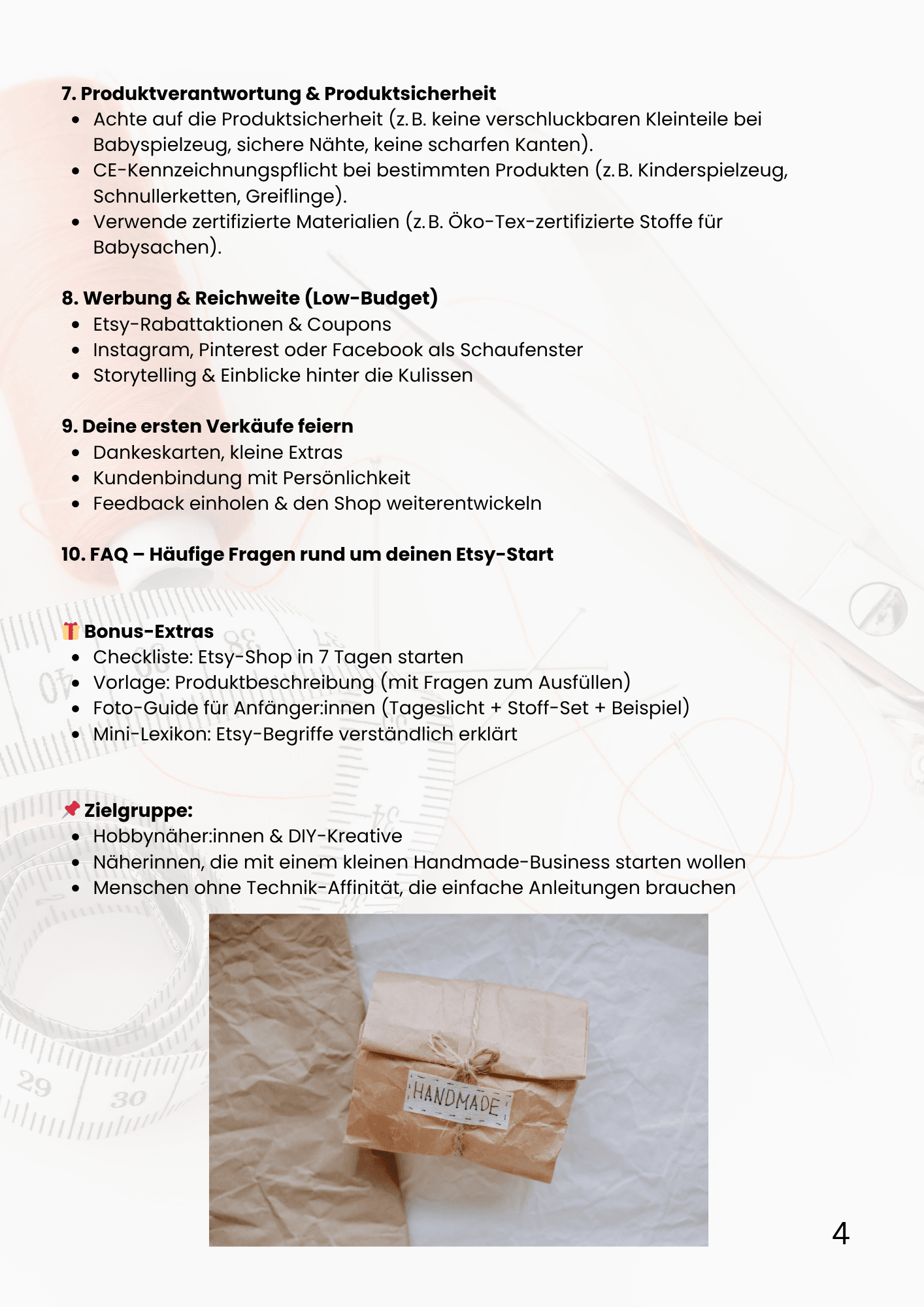 PDF- Guide: Dein eigener ETSY-Shop - Sewando