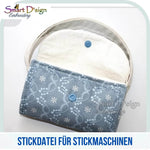 ITH Stickdatei für AUFSATZTTASCHE Wellen - mit Ann's MARKTTASCHE Nähanleitung - Sewando
