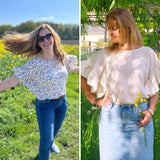 Schnittmuster SUNNY - Sommertop mit Rüschen - Minimal-Waste-Schnittmuster | Gr. 34-54 (PDF)