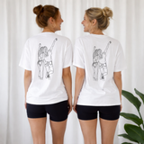 Digitale Plotterdatei „The Best Memories Come From Bad Ideas Done with Best Friends“ – Line Art Design mit zwei Mädels, die sich umarmen. Ideal für Freundschaftsgeschenke und DIY-Projekte für Freundinnen.