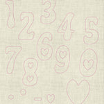Stickdatei 3D Retro Buchstaben und Zahlen mit Herz ca. 5cm Set 967 - Sewando