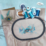 Auge Stickdatei Ornamentales Fantasie-Motiv für besondere Akzente - Sewando