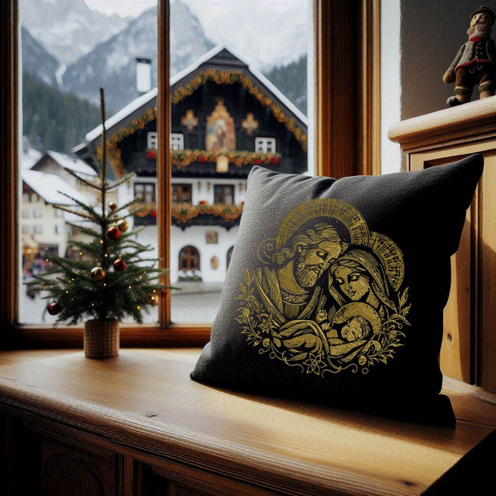 Stickdatei Maria Josef Jesus realistisch - realistisch - FÜR DUNKLE STOFFE - Sewando
