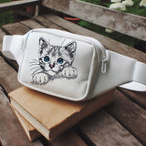 WENIGER STICHE - Stickdatei Katze "Zora" - LIGHT - für helle Stoffe