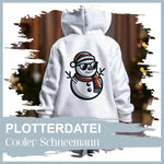 Plotterdatei Cooler Schneemann - Sewando